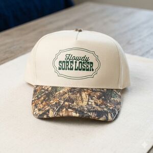 Howdy Sore Loser Trucker Snapback Hat - Camouflage Camo